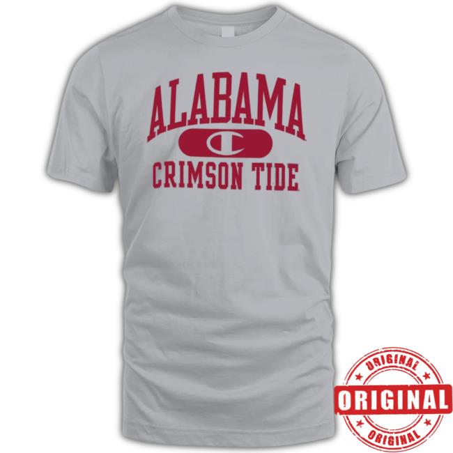 Official NCAA Shop Champion Alabama Crimson Tide Arch Pill T-Shirt